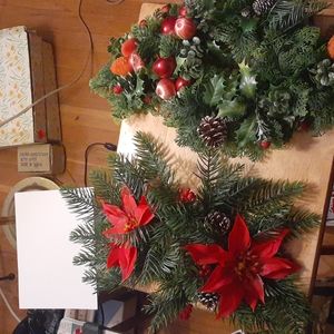 2 Vintage Corham candle wreaths. in like new condition